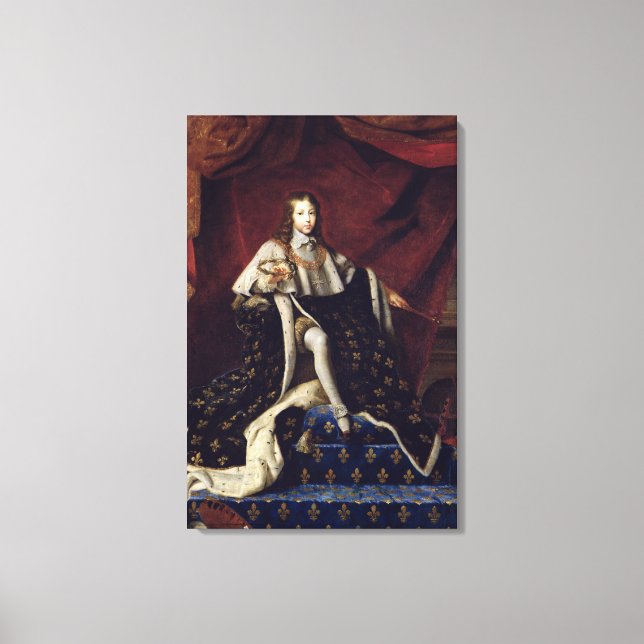 Portrait of Louis XIV  aged 10, 1648 Canvas Print (Front)