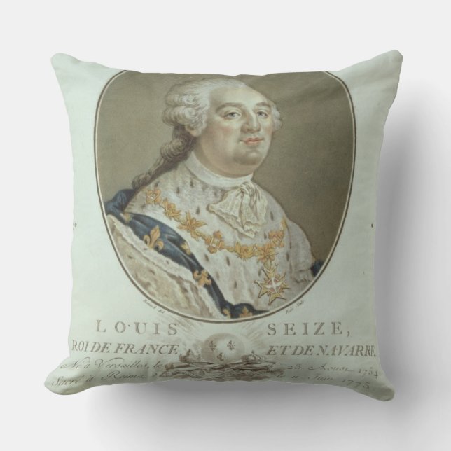 Portrait of Louis XVI (1754-93) from 'Portraits de Cushion (Front)