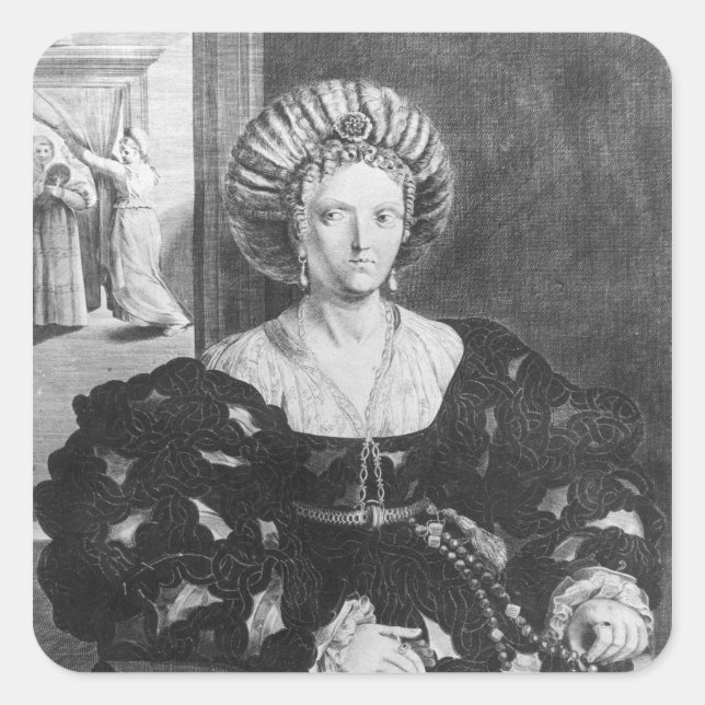 Portrait of Lucrezia Borgia Square Sticker (Front)