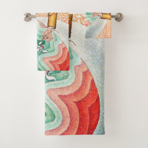 Portrait of M. Félix Fénéon in 1890 by Paul Signac Bath Towel Set