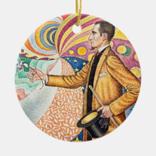 Portrait of M. Félix Fénéon in 1890 by Paul Signac Ceramic Tree Decoration