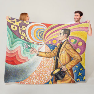 Portrait of M. Félix Fénéon in 1890 by Paul Signac Fleece Blanket