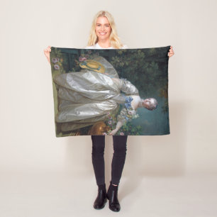 Portrait of Madame Bergeret, Boucher Fleece Blanket