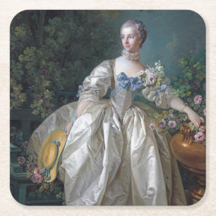 Portrait of Madame Bergeret, Boucher Square Paper Coaster