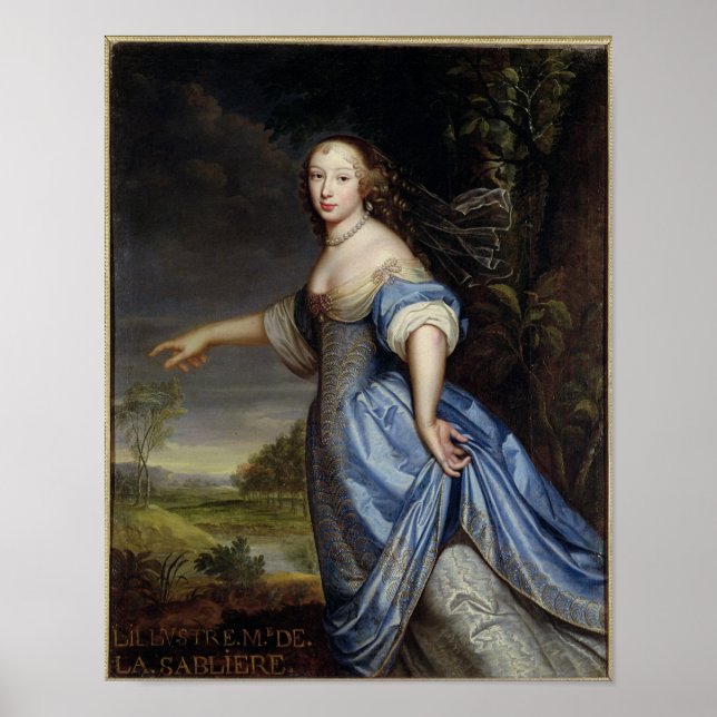 Portrait of Madame de la Sabliere Poster (Front)