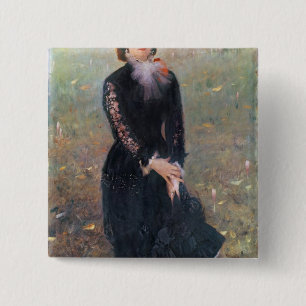 Portrait of Madame Edouard Pailleron, 1879 15 Cm Square Badge