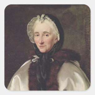 Portrait of Madame Francoise de Graffigny Square Sticker