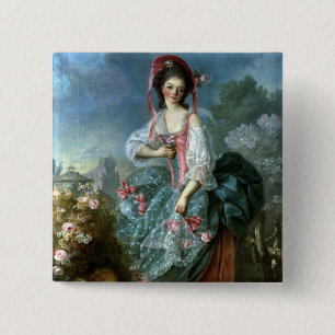 Portrait of Mademoiselle Guimard as Terpsichore, c 15 Cm Square Badge