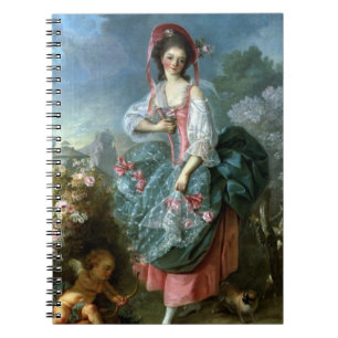 Portrait of Mademoiselle Guimard as Terpsichore, c Spiral Notebook