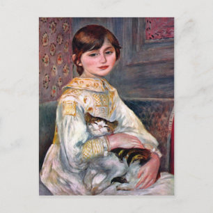 Portrait of Mademoiselle Julie Manet by Renoir Postcard