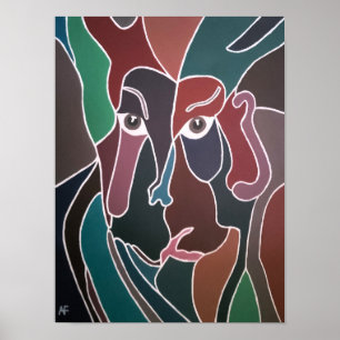 Portrait of Man Painting by Alfred Fox Poster