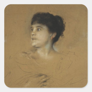 Portrait of Marcella Sembrich, 1891 Square Sticker