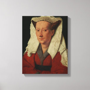 Portrait of Margaret van Eyck, 1439 Canvas Print