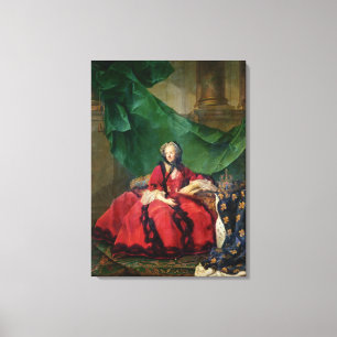 Portrait of Maria Leszczynska  in Daily Dress Canvas Print