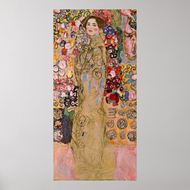 Portrait of Maria Munk by Gustav Klimt Poster (Front)