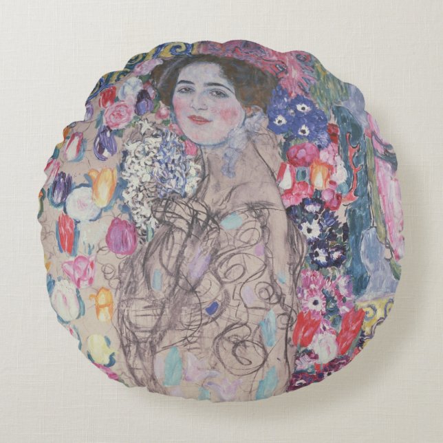 Portrait of Maria Munk Round Cushion (Front)