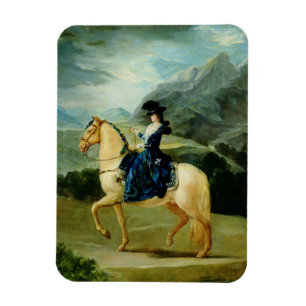 Portrait of Maria Teresa de Vallabriga on horsebac Magnet