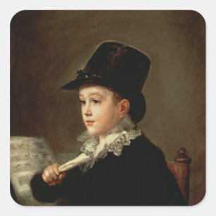Portrait of Marianito Goya Square Sticker
