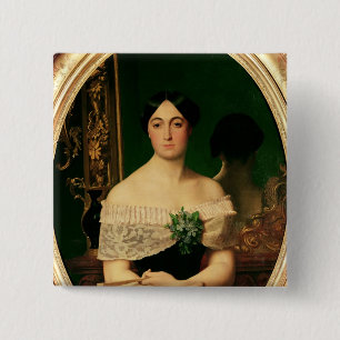 Portrait of Marianne Elisa Birch 15 Cm Square Badge