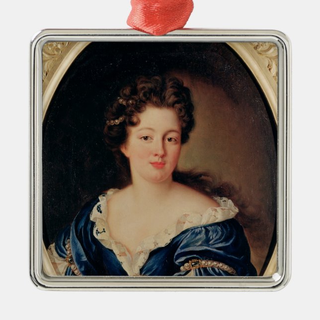 Portrait of Marie-Anne Mancini  Princess Colonna Metal Tree Decoration (Front)