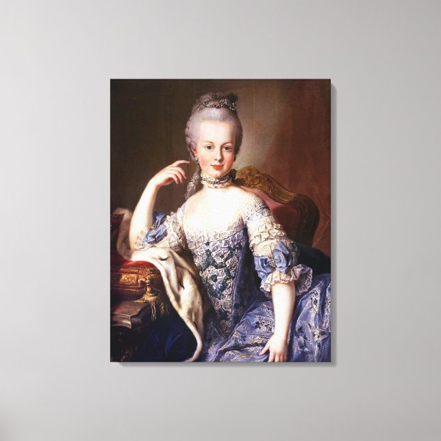 Portrait of Marie Antoinette - Martin van Meytens Canvas Print (Front)