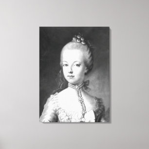 Portrait of Marie-Antoinette  of Habsbourg Canvas Print