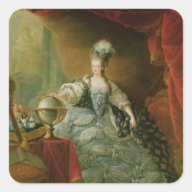 Portrait of Marie Antoinette  Queen of France Square Sticker (Front)