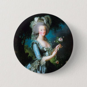 Portrait of Marie Antoinette with a Rose 6 Cm Round Badge