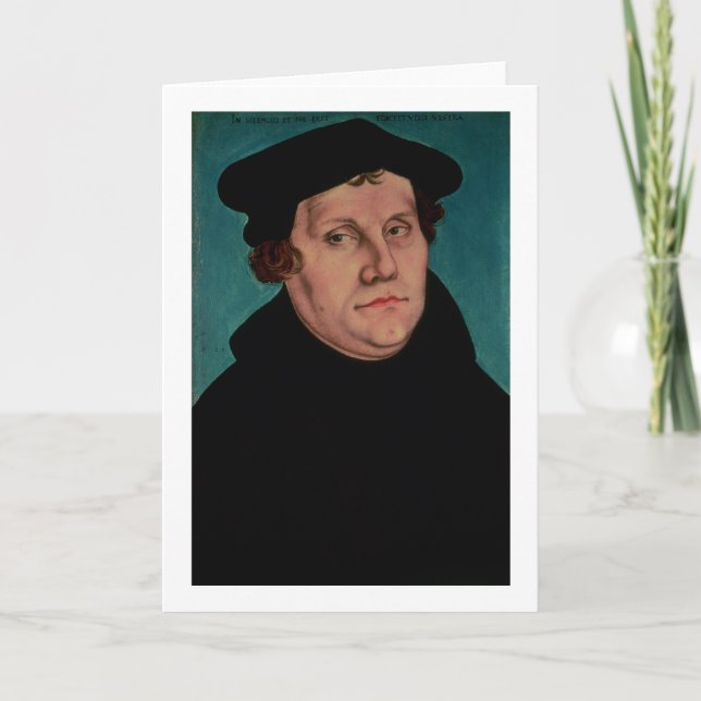 Portrait of Martin Luther, 1529 Card (Front)