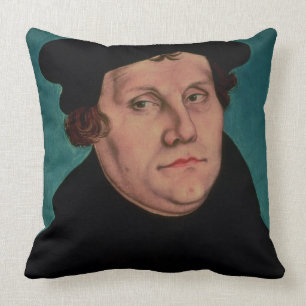 Portrait of Martin Luther, 1529 Cushion