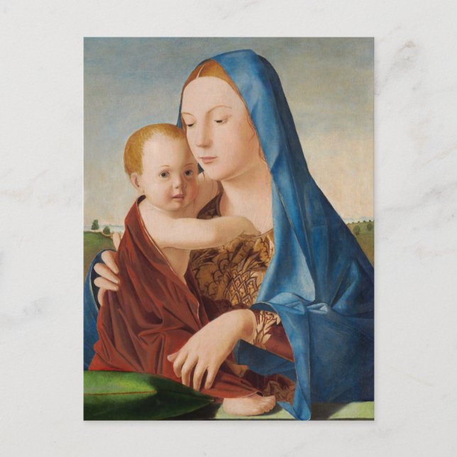 Portrait of Mary Holding  Baby Jesus Postcard (Front)