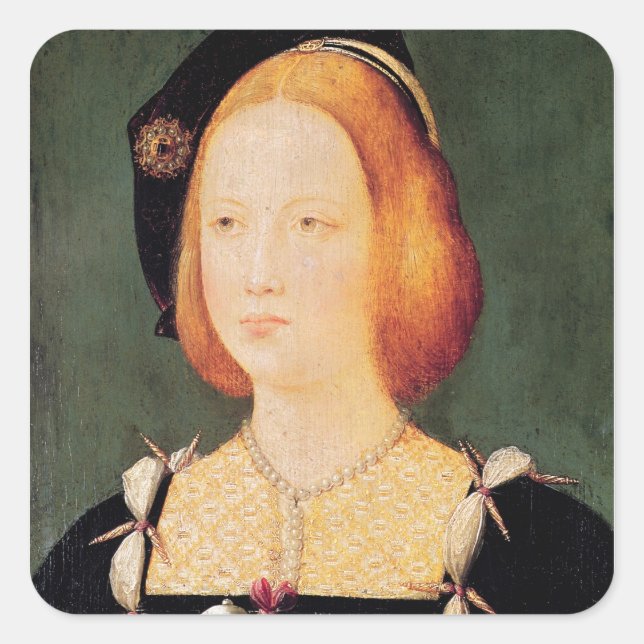Portrait of Mary of England Square Sticker (Front)