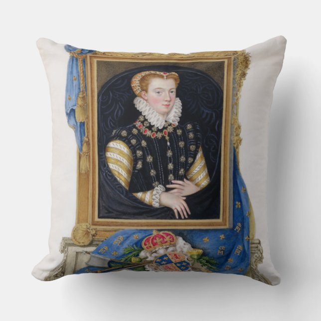 Portrait of Mary Queen of Scots (1542-87) from 'Me Cushion (Front)
