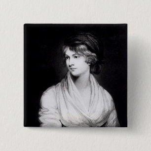 Portrait of Mary Wollstonecraft Godwin 15 Cm Square Badge