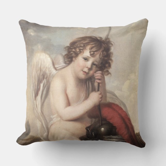 Portrait of Master Oswald Fawcett as Cupid (oil on Cushion (Front)