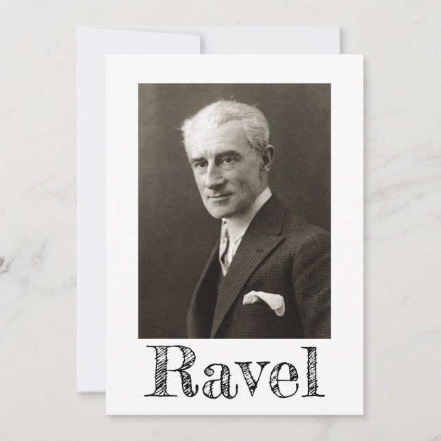 Portrait of Maurice Ravel (c. 1925) Invitation (Front)
