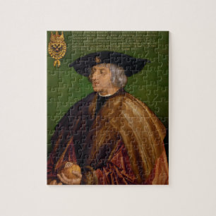 Portrait of Maximilian I by Albrecht Durer Jigsaw Puzzle