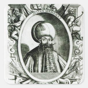 Portrait of Mehmet III Square Sticker