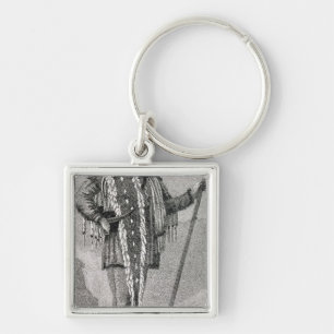 Portrait of Meriwether Lewis  engraved Key Ring