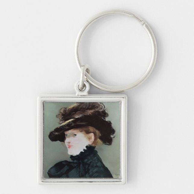 Portrait of Mery Laurent  1882 Key Ring (Front)