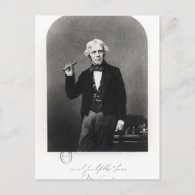 Portrait of Michael Faraday Postcard (Front)