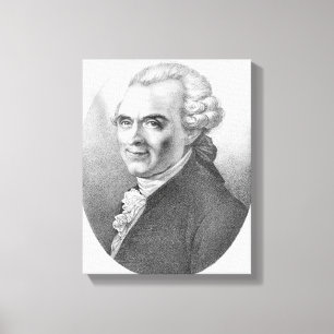 Portrait of Michel-Jean Sedaine Canvas Print