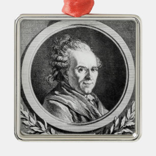 Portrait of Michel-Jean Sedaine Metal Tree Decoration