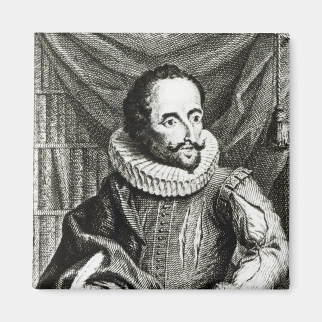 Portrait of Miguel de Cervantes Saavedra Magnet (Front)