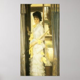 Portrait of Miss Lloyd by Tissot, Vintage Fine Art Poster