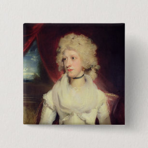 Portrait of Miss Martha Carr (oil on canvas) 15 Cm Square Badge