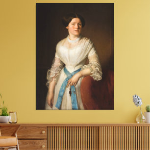 Portrait of Miss Pisarzowska Canvas Print