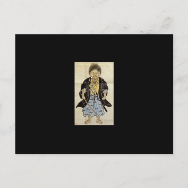 Portrait of Miyamoto Musashi as a Boy, Edo Period Postcard (Front)