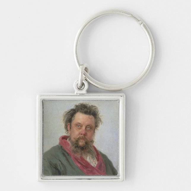 Portrait of Modest Petrovich Moussorgsky  1881 Key Ring (Front)