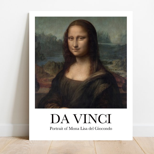 Portrait of Mona Lisa del Giocondo by Da Vinci Poster (Iconic smile, timeless beauty! Mona Lisa museum-quality poster: Get yours NOW! )